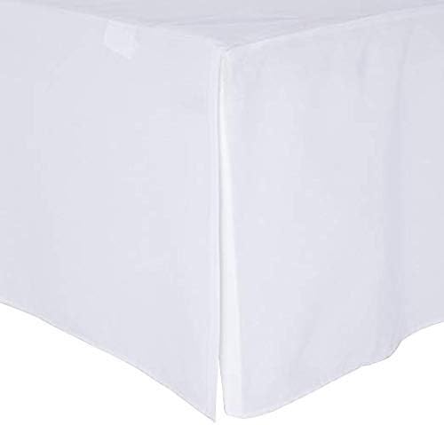 Cottington Lane Crib Bed Skirt Pleated Crib Skirt Dust Ruffle, 100% Natural Cotton, Nursery Crib Toddler Bedding Skirts for Baby Boys or Girls, 14" Soft Crib Dust Ruffle Drop Crib Skirt-White