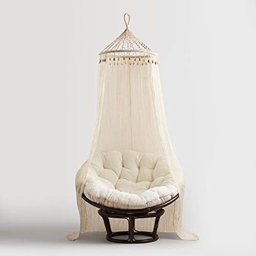 SN HANDICRAFTS Boho Sheer Cotton Macrame Canopy/Macrame Canopy/Macrame Wedding Accessories/Baby Nursery Canopy