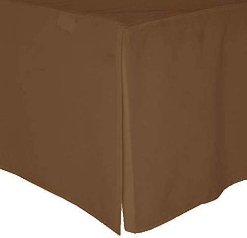 Cottington Lane Crib Bed Skirt Pleated Crib Skirt Dust Ruffle, 100% Natural Cotton, Nursery Crib Toddler Bedding Skirts for Baby Boys or Girls, 14" Soft Crib Dust Ruffle Drop Crib Skirt-Taupe