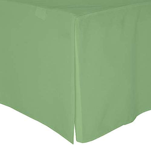 Cottington Lane Crib Bed Skirt Pleated Crib Skirt Dust Ruffle, 100% Natural Cotton, Nursery Crib Toddler Bedding Skirts for Baby Boys or Girls, 14" Soft Crib Dust Ruffle Drop Crib Skirt-Sage