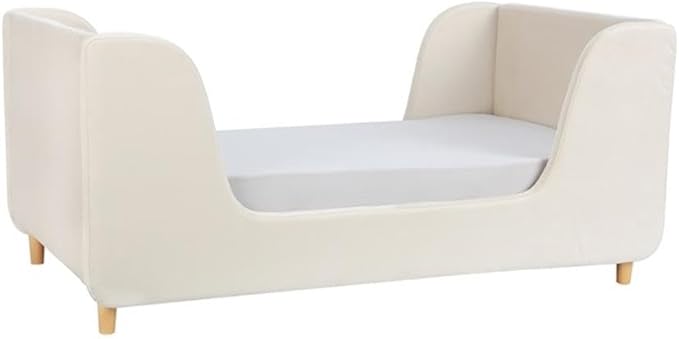 Pemberly Row Contemporary Low Profile Upholstered Toddler Bed