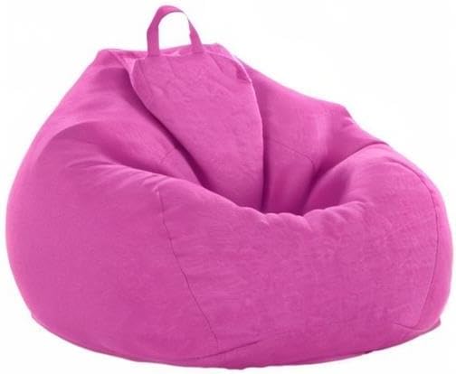 Stuffed Animal Storage Bean Bag Cover (No Filler) Extra Soft Beanbag Seat Chair Covers-Cotton Linen Memory Foam Beanbag Replacement Cover for Adults Children without Filling
