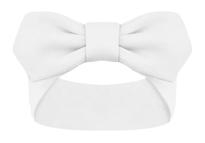 Creative Knitwear North Carolina State Wolfpack Infant Girls White Solid Hair Knot Headband Embroidered Logo - Size Newborn - 4T