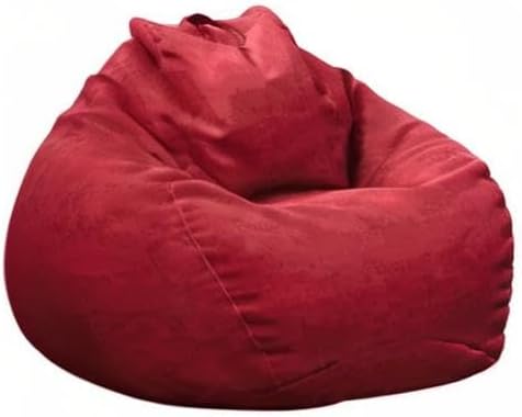 Stuffed Animal Storage Bean Bag Cover (No Filler) Extra Soft Beanbag Seat Chair Covers-Cotton Linen Memory Foam Beanbag Replacement Cover for Adults Children without Filling