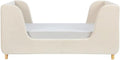 Pemberly Row Contemporary Low Profile Upholstered Toddler Bed