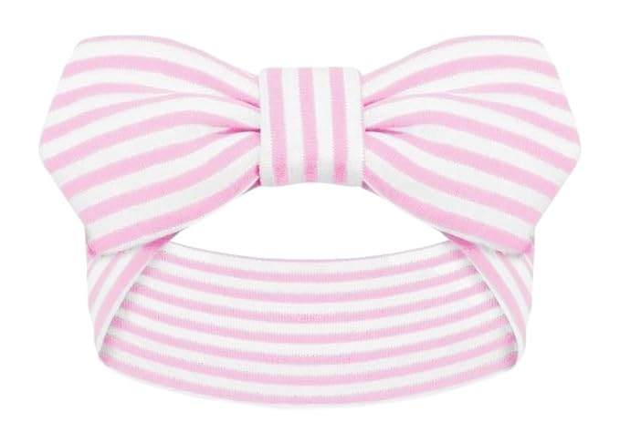 Creative Knitwear Alabama Crimson Tide Infant Girls Pink/White Striped Hair Knot Headband Embroidered Logo - Size Newborn - 4T
