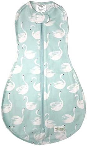 Woombie The Original Baby Swaddle Blanket, Swan, 5-13 lbs