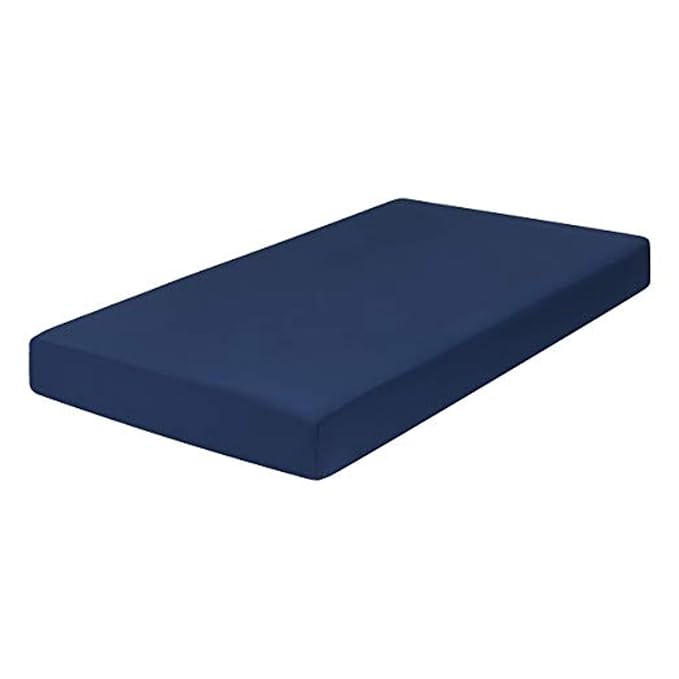 Everyday Kids 2-Pack Fitted Crib Sheets, 100% Soft Breathable Microfiber Baby Sheet, Fits Standard Size Crib Mattress 28in x 52in, Navy Nursery Sheet and Gray Nursery Sheet