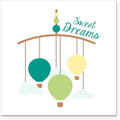 CafePress Baby Hot Air Balloon Mobile Sweet Dreams Square Ca Square Car Magnet, Magnetic Bumper Display