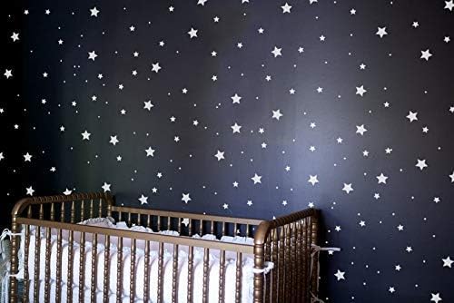 155 Pcs White Star Wall Decals – Peel and Stick, Removable Vinyl Stickers for Kids Rooms, Nurseries & Home Decor (Matte White, 1-4 Inch Stars)
