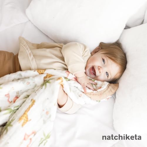 Organic Cotton Muslin Baby Blanket for Boys and Girls - Luxurious Soft Toddler Quilt for Swaddling - Gender Neutral Blanket - Baby and Toddler Gift - Farm