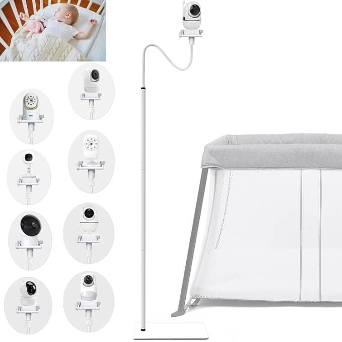 Baby Monitor Floor Stand Holder Mount Compactible for Nanit Pro & Flex Stand,Infant Optics DXR-8 Pro,VTech VM901/VM819/RM7764,Momcozy,HelloBaby,eufy E110,nooie IPC100,Motorola VM75/VM50G/VM44