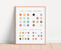 OZCONO Colors Mixing Learning Poster, Bright Hue Chart Kids, Study Wall Decor Art, Homeschool Education Guide (Unframed) (9x11)