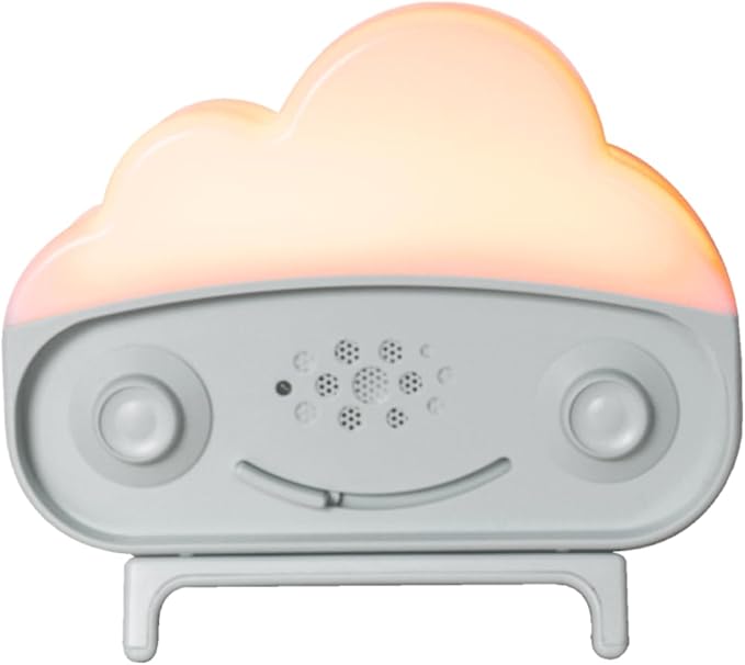 Happiest Baby SNOObie Smart White Noise Machine - Portable Baby Sound Machine with Night Light - 12 Soothing Sounds for Sleep Training, Grey
