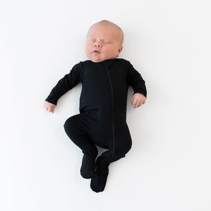 KYTE BABY Unisex Zipper Closure Footies, Rayon Made From Bamboo, 0-24 Months