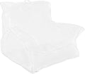 Bean Bag Chair for Stuffed Animals - Large Clear Plush Toy Storage with Soft Fabric Cover, Durable Zipper Closure with Easy Access Function, Organizer Chair for Bedroom Playroom Living Room Closet