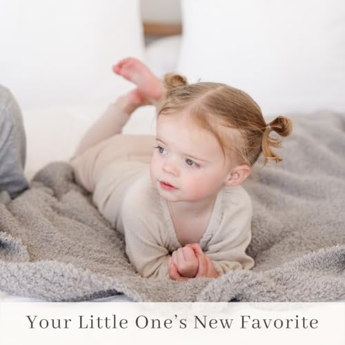 SARANONI Bamboni Baby Blanket | Luxury Plush Super Soft Blanket | Breathable Comfy Blankets for Kids and Teens | Gray - 40" x 60"