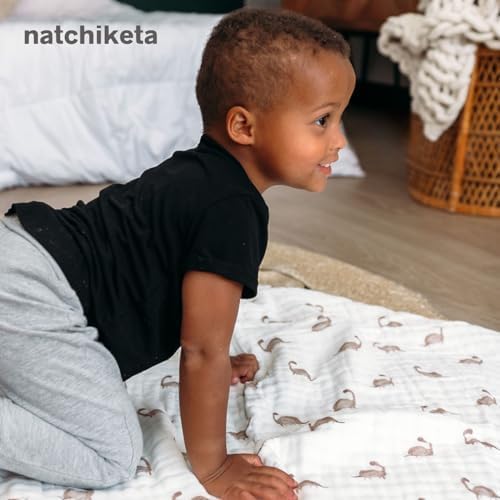 Organic Cotton Muslin Baby Blanket for Boys and Girls - Luxurious Soft Toddler Quilt for Swaddling - Gender Neutral Blanket - Baby and Toddler Gift - Animal Pirates