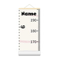 Personalized Growth Chart for Kids, Baby Height Chart with Custom Name, 77"x7.9" Canvas and Beige Wood Height Measuring Rulers for Boys Girls Removable Wall Ruler Hanging for Nursery Decor - Sunset