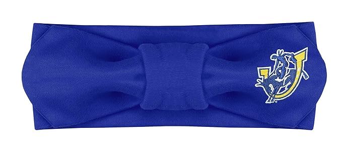 Creative Knitwear Southern Arkansas Muleriders Infant Girls Royal Solid Hair Knot Headband Embroidered Logo - Size Newborn - 4T