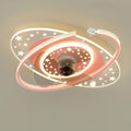 Kids Ceiling Fan with Lights Remote Dimmable 48W LED Ceiling Lights Fan Lighting Pink Mute Ceiling Fans Indoor 6 Speeds Fan Ceiling with Light for Girls Room Bedroom