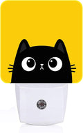 Black Cat Gaze Night Light,Plug-in Night Lights with Dusk-to-Dawn Sensor for Stairway,Hallway,Bedroom Sleep Friendly Ideal for Women/Girls/Boys Gift,0.5w