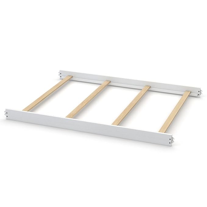 Full-Size Conversion Kit Bed Rails for Evolur Cribs - Solid Wood Crib Convertible Kit to Kids Bed - Transitional Style Rails & Easy-to-Install Child Essentials for Safety (Frost White Pearl)
