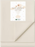 Organic Crib Mattress Protector - Flat Sheet Water Resistant Liner Pad, Breathable, Skin Friendly, Chemical-Free Pure Cotton [GOTS-Certified] for Bassinet (30"x15") - Pack of 1