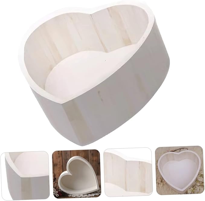 1pc Love Photography Props Newborn Girl Babyboy Baby Basket Posing Case for Newborn Photography Prop Posing Case Child White Wood Wooden