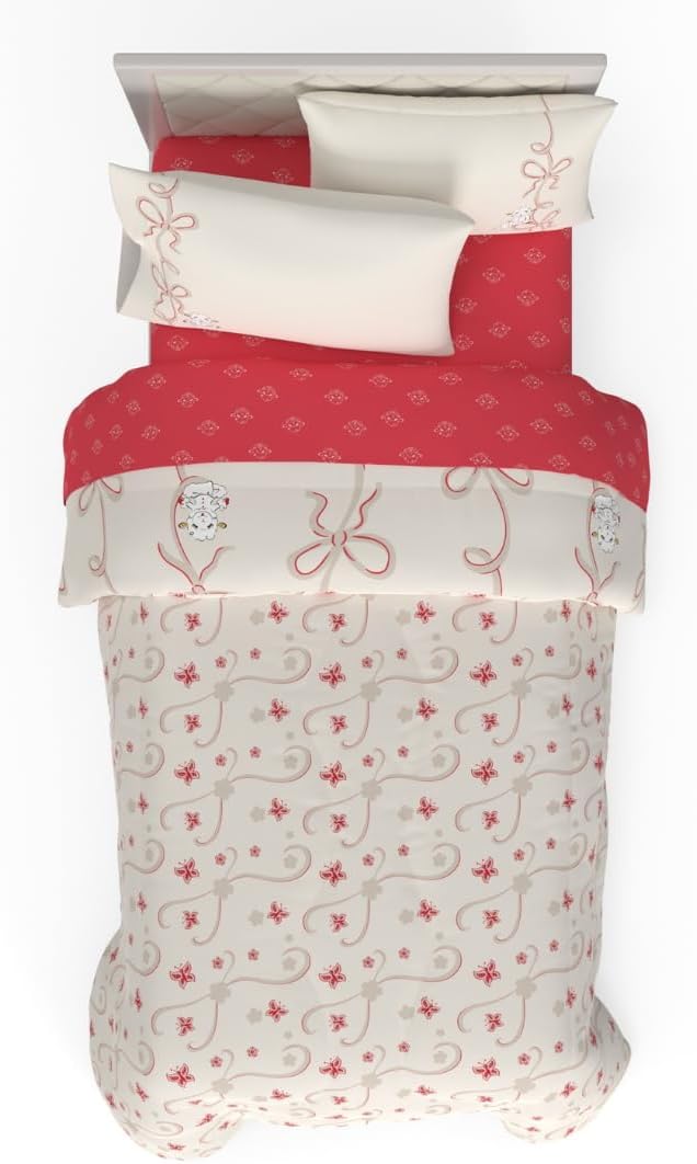 Lamb Chop Retro Classic 5 Piece Twin Bedding Set - Super Soft Cozy Reversible Comforter and Sheet Set with Sham, (Officially Licensed Product) by Franco