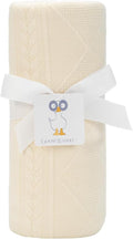 GooseWaddle Cotton Knit Blanket - Oatmeal, 30'' x 30'' - Luxury Baby Blanket for Infant, Kid, Toddler - Unisex, Soft, Machine Washable, All Seasons