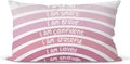QIYUHOY Boho Rainbow Classroom Throw Pillow Covers, Book Center Calming Corner Playroom Decor Pillow Case, Pink Pillow Cover, I Am Kind Smart Brave Confidence 12x20 Inch Pillowcase(Pink)