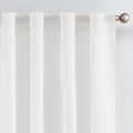 jinchan White Lined Linen Blend Curtain for Living Room 96 Inch Length 2 Panels Curtains for Sliding Glass Doors, 50 Inch Wide Drapes with Rod Pocket Back Tab(50W x 96L, White)