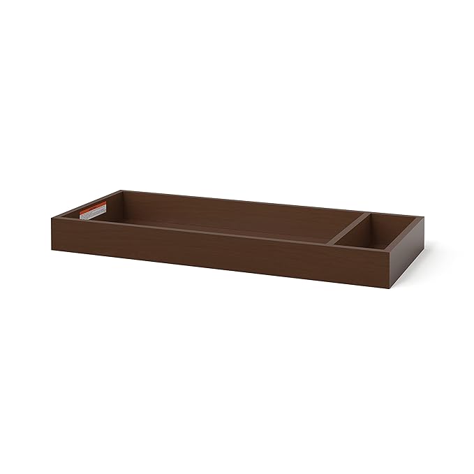 Child Craft Kieran Changing Table Topper, Convert Dresser into a Changing Table Surface, Securely Attaches, Non-Toxic, Baby Safe Finish (Toasted Chestnut)