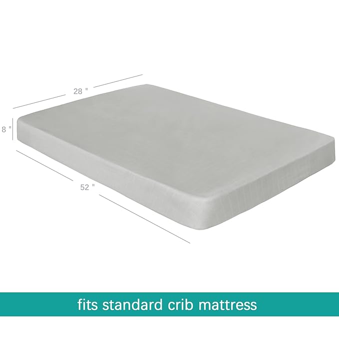 Muslin Crib Sheets for Boys and Girls 2 Pack, Ultra Soft Muslin Fitted Baby Crib Sheet for Standard Crib Mattress & Toddler Bed Mattress, Grey and Pink