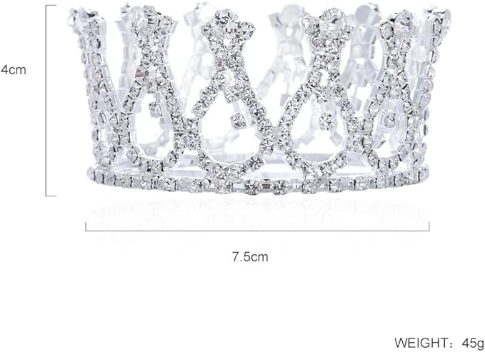 Infant Baby Girl Boy Crown Photo Shoots Headband for Newborn Crystal Princess Party Headwear Photography Props