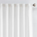 jinchan Linen Curtains with Privacy Lining 96 Inch Length White Farmhouse Closet Lined Drapes for Small Narrow Window Bedroom Living Room Bay Window 2 Panels Rod Pocket Back Tab