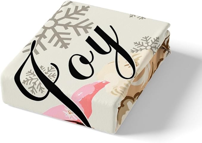 jejeloiu Pink Christmas Bedding Set for Kids Boys Girls Santa Claus Comforter Cover Set Queen Size New Year Decor Duvet Cover Bedroom Decor Xmas Bedspread Cover Bedding Collection 3Pcs