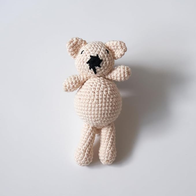 Zeroest Newborn Baby Boy Girl Photography Props Bear Hat Outfits Crochet Kint Handmade Cap Set for Newborn Photo Shoot