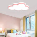 Dimmable LED Flush Mount Ceiling Light Fixture with Cloud Shape,42W 27Inch Close to Ceiling Lamp Modern Lights for Bedroom Kitchen, Pink Recessed Indoor Lighting 3000K-6000K Light Color Adjustable