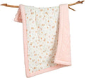 Cuite Pumpkin Baby Toddler Bed Comforter, Down Alternative Toddler Comforter All Season,Quilted Toddler Blanket for Daycare,Baby Kids Crib Quilt for Girls(47x 59 Pink)