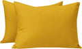 NTBAY Zippered Toddler Pillowcases Set of 2, 100% Brushed Microfiber 13x18 Pillowcases, Super Soft and Cozy Travel Kids Nursery Pillow Cases, 13x18 Inches, Ginger Yellow