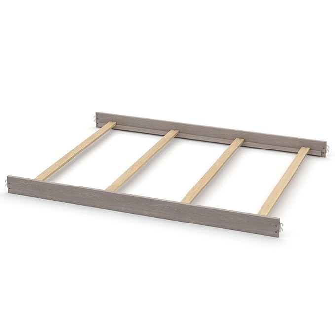 Full-Size Conversion Kit Bed Rails for Evolur Cribs - Solid Wood Crib Convertible Kit to Kids Bed - Transitional Style Rails & Easy-to-Install Child Essentials for Safety (Vintage Grey)