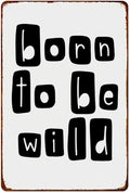 Born To Be Wild Safari Nursery Wall Decor Wild One Playroom Aluminum Tin Signs Nursery Metal Posters for Living Room Classroom Bedroom Bathroom Decoration 8x12inch