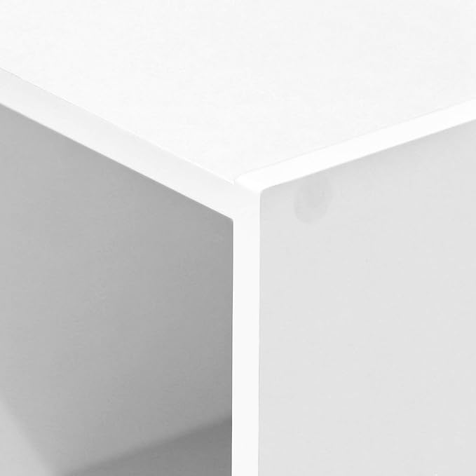 Furinno LUDER Book Shelf, 3-Cube Bookshelf, Bookcase with Open Shelves, 9.3 x 12 x 31.5, for Living Room, Bedroom, Home Office, White