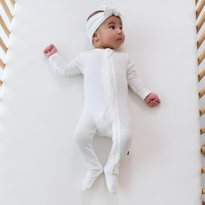 KYTE BABY Unisex Zipper Closure Footies, Rayon Made From Bamboo, 0-24 Months