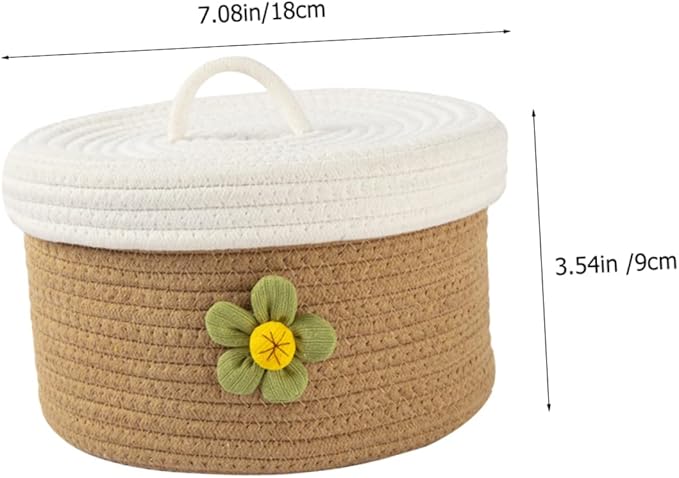 Unomor Round Woven Storage Basket Moses Basket Modern Style Storage Bin for Clothes