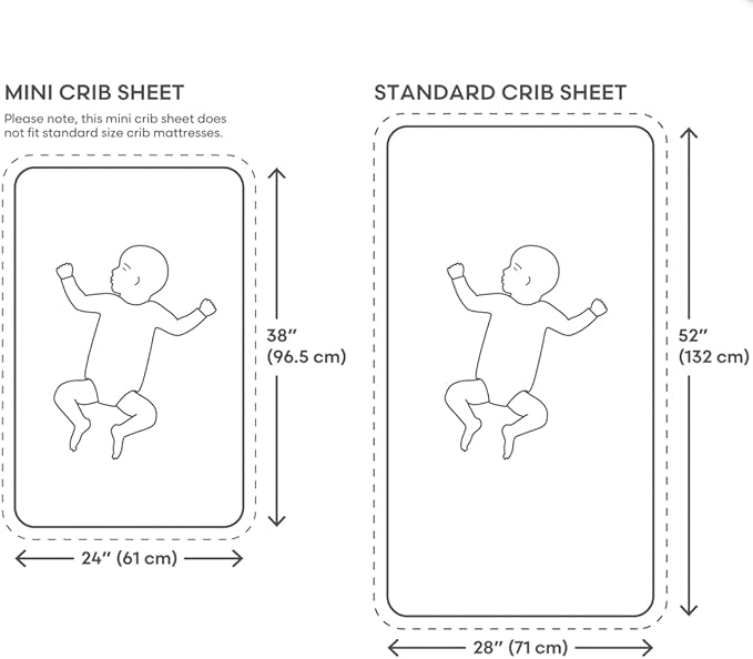 mushie Extra Soft Muslin Fitted MINI Crib Sheet | 24"x 38" (Fog)