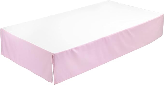 EVERYDAY KIDS 4 Pc Crib Bedding for Girls Nursery Set Includes Baby Bed Quilt, Fitted Sheet, Dust Ruffle and Diaper Stacker- Nursery Bedding Set - Baby Crib Bedding Set in Pink