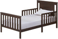 Pemberly Row Contemporary Wood Toddler Bed in Espresso Finish